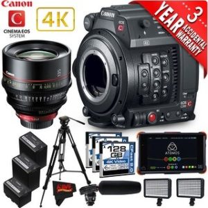 Canon EOS C200 Cinema Camera Intl Model with Canon 85mm Cine Lens (advanced)