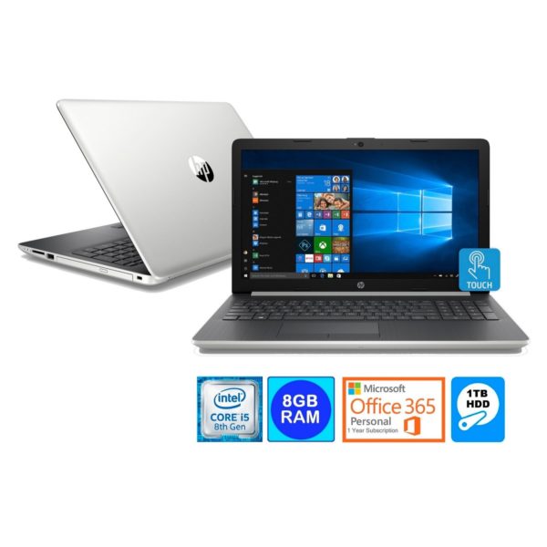 HP 15.6" Touch WLED Laptop Intel i5-8250U 8GB 1TB HDD Office 365 (Refurbished)