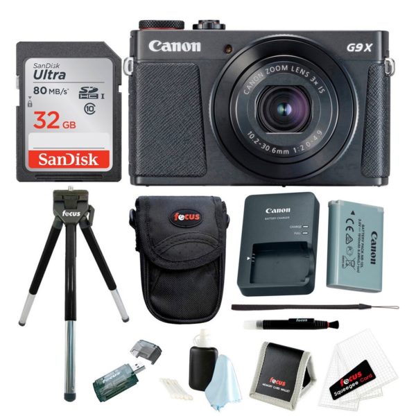 Canon Powershot G9 X Mark II Digital Camera with 32GB Card and Bundle