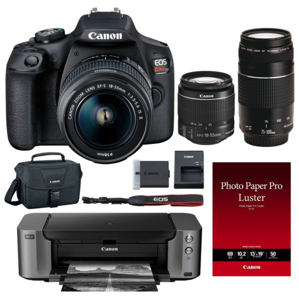 Canon EOS T7 DSLR Camera with 18-55mm &75-300mm Lens Kit